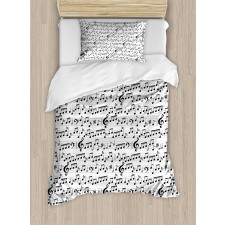 Abstract Clef Sheet Duvet Cover Set