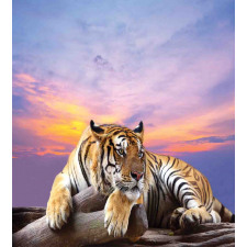 Tiger Colorful Sunset Duvet Cover Set