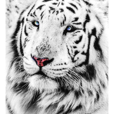 Winter White Tiger Duvet Cover Set