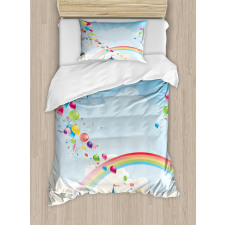 Circus Rainbow Clouds Duvet Cover Set