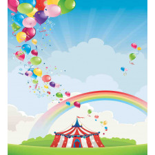 Circus Rainbow Clouds Duvet Cover Set