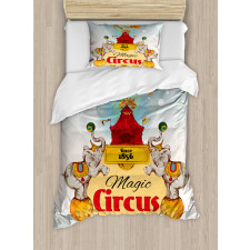 Vintage Circus Tent Duvet Cover Set