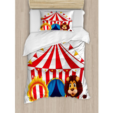 Lion and a Fire Ring Duvet Cover Set