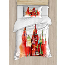 Red Square Saint Basil Art Duvet Cover Set