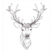 Sketch of Deer Head Duvet Cover Set