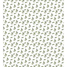 Repetitive Leaves and Sprigs Duvet Cover Set