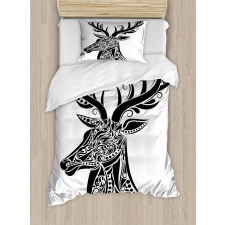 Deer Animal Tattoo Duvet Cover Set