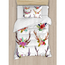 Bouquet Animal Flowers Duvet Cover Set