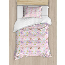 Dreamy Cherry Sakura Flowers Duvet Cover Set