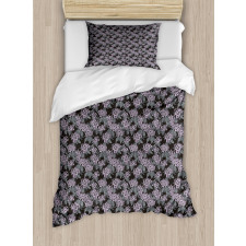 Hydrangea Bouquets Leaves Duvet Cover Set