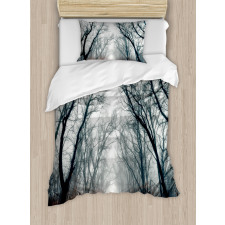 Autumn Sky and Leaves Duvet Cover Set
