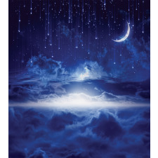 Night Sky Moon Stars Duvet Cover Set