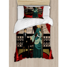 Singer and Pianist Performing Duvet Cover Set