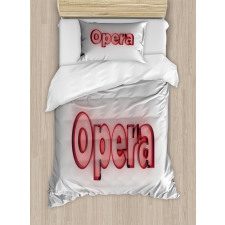 Computer Graphic Typography Duvet Cover Set