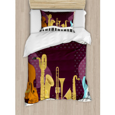 Cartoon Musical Instruments Duvet Cover Set