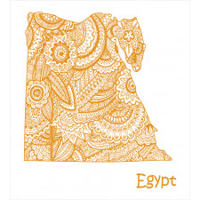 Egypt Map Flower Duvet Cover Set