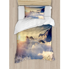 Climbing Above Clouds Duvet Cover Set