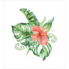 Exotic Flower Leafy Bouquet Duvet Cover Set