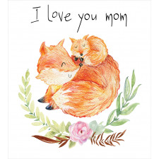 Mom Fox and the Baby Hugging Duvet Cover Set