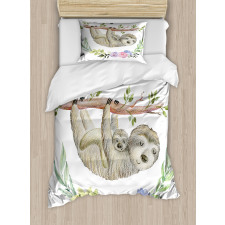 Mom Sloth and Baby Duvet Cover Set