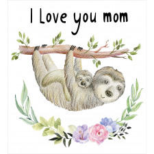 Mom Sloth and Baby Duvet Cover Set