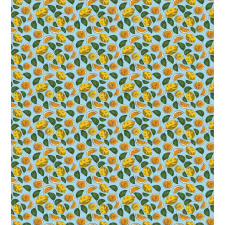 Sour Fruit and Leaves Pattern Duvet Cover Set