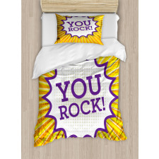 Inspirational Text Bubble Duvet Cover Set