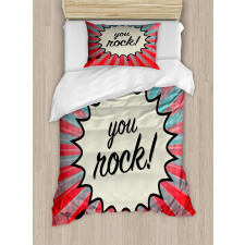 Sunbeams Halftone Graphic Duvet Cover Set