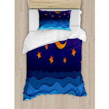 Paper Cut Style Sky Duvet Cover Set