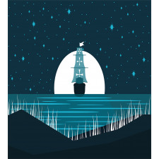 Moonlight on Water Ship Duvet Cover Set