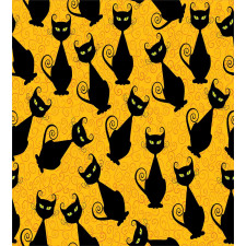 Black Cat Vintage Duvet Cover Set