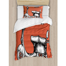 Scooter Bicycle Sign Duvet Cover Set