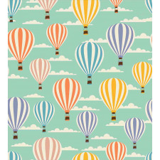 Retro Travel Balloons Duvet Cover Set