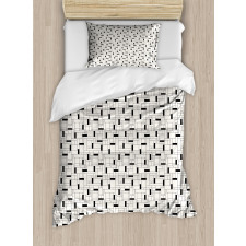 Modern Rectangular Grid Duvet Cover Set