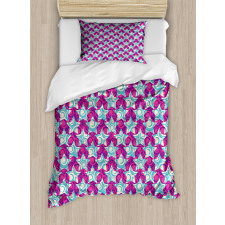 Swirl Wave Style Vivid Motifs Duvet Cover Set