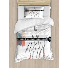 Native Arrow and Feather Fly Duvet Cover Set