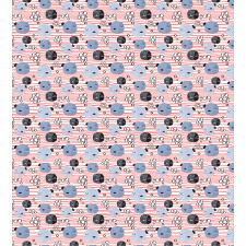 Fish and Bubbles on Stripes Duvet Cover Set