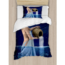 Aquarius Lady with Pail Duvet Cover Set