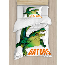 Wild Alligator Crocodile Duvet Cover Set