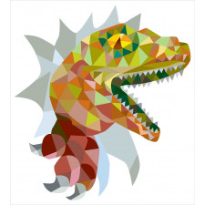 Colorful Mosaic T-rex Duvet Cover Set