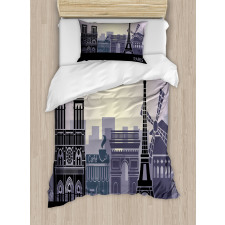 French Building Duvet Cover Set