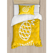 Exotic Pineapple Summer Duvet Cover Set