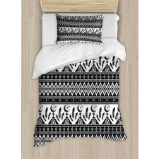 Trippy Moon Feather Pattern Duvet Cover Set