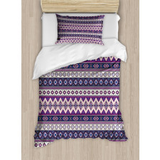 Purple Art Tribal Triangles Duvet Cover Set