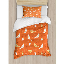 Birds with Heart Shapes Duvet Cover Set