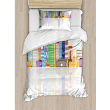 Panoramic Famous Landmark Duvet Cover Set