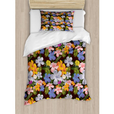 Colorful Various Flowers Duvet Cover Set