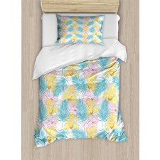 Orchids with Paint Spots Duvet Cover Set