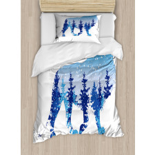 Winter Woods as Animal Duvet Cover Set