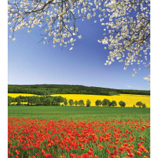 Poppy Field Landscape Duvet Cover Set